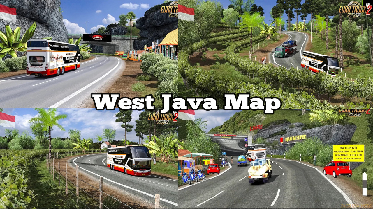 Map of West Java INDONESIA - ETS2 1.39